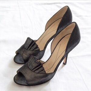 Kate Spade Chrisette Ruffled Peep Toe Heels, Sz 6
